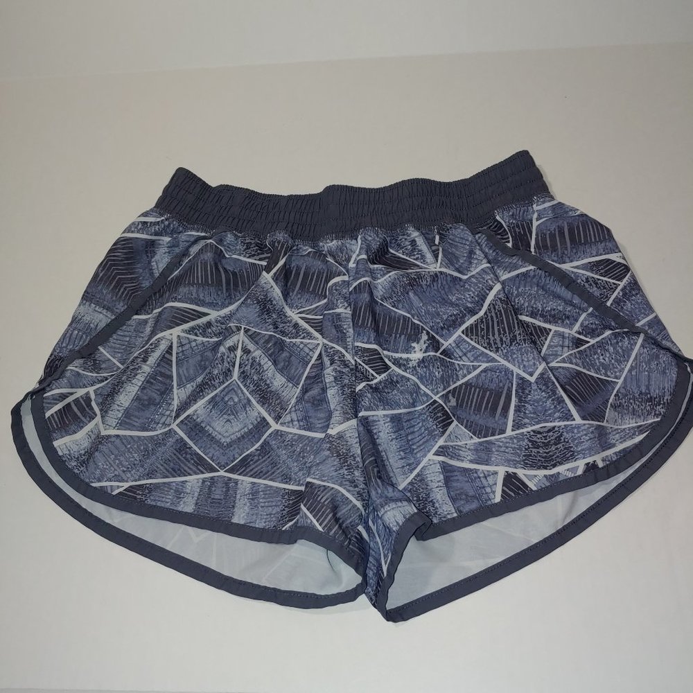 Champion C9 Abstract Print Running Shorts Women's Size M Grey White